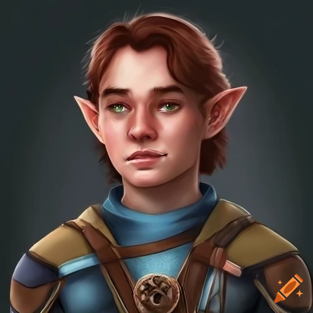 Realistic Portrait Of A Male Halfling