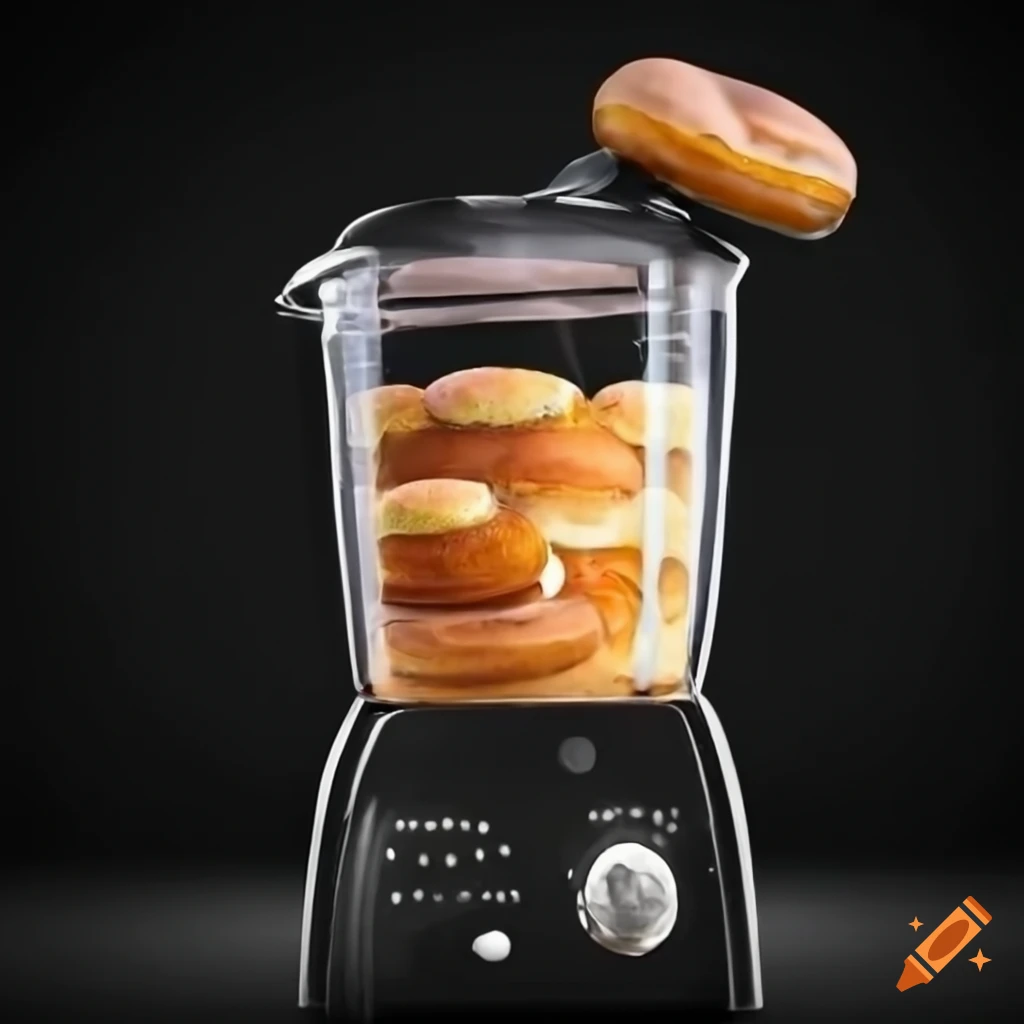 Donuts inside a blender on Craiyon