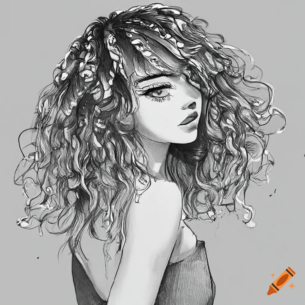 Black and white drawings of beautiful girl and famous actresses-pokeht.vn