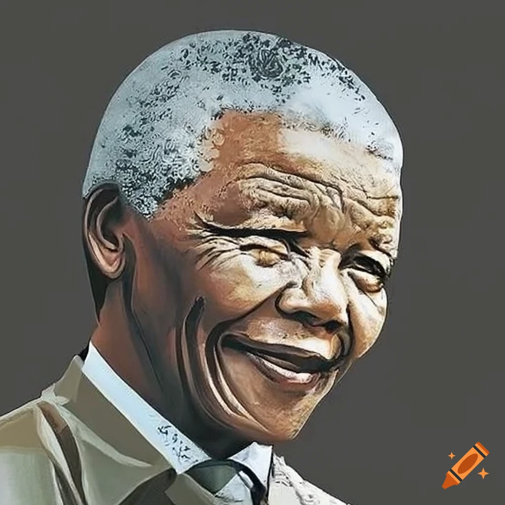 Famous People Clip Art by Phillip Martin, Nelson Mandela
