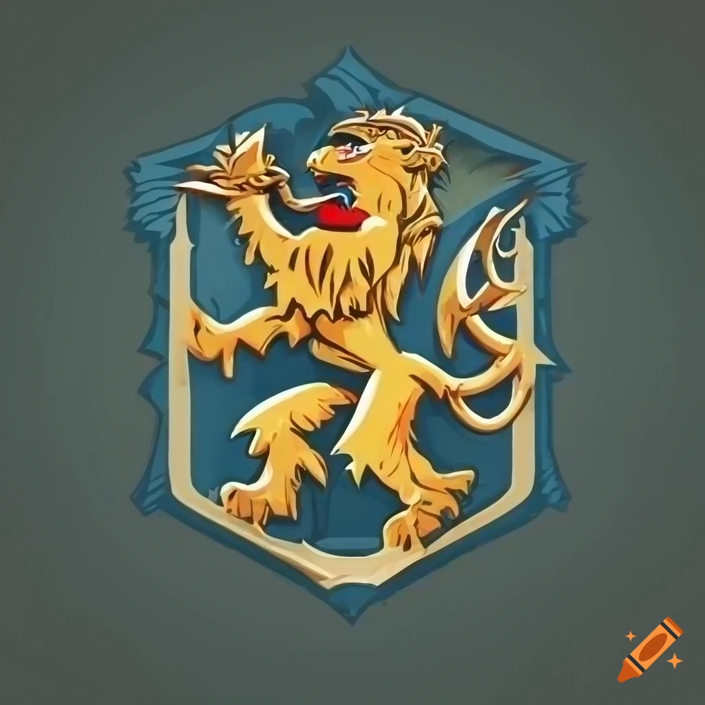Rampant lion logo on Craiyon