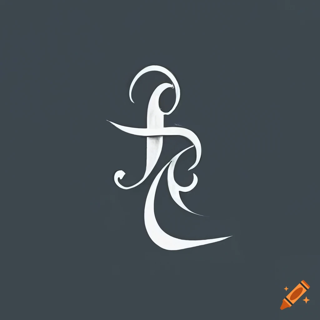 the letter m in calligraphy