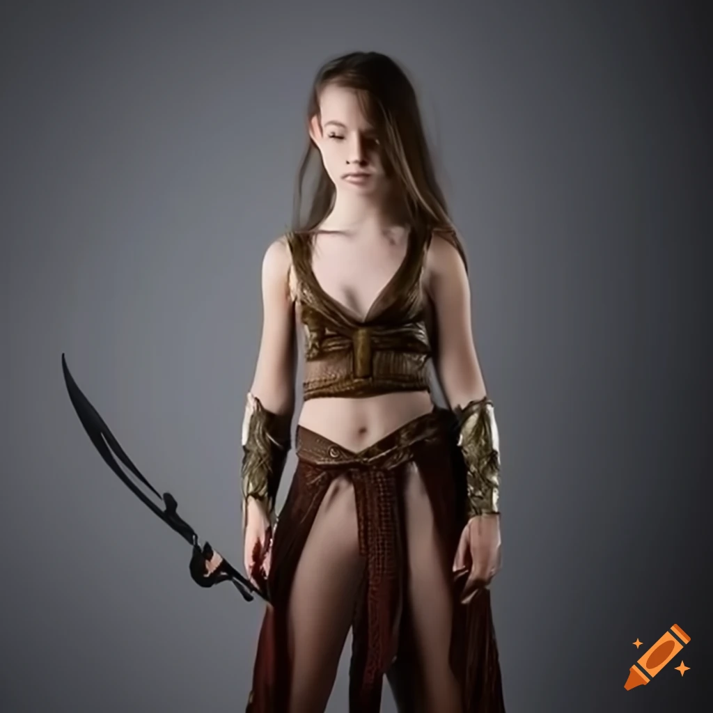 amazon-warrior-girl-age-12-gray-background