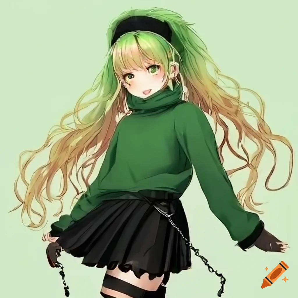 Anime-style Manga-style Kawaii School uniform Pleated skirt Knee... -  Arthub.ai