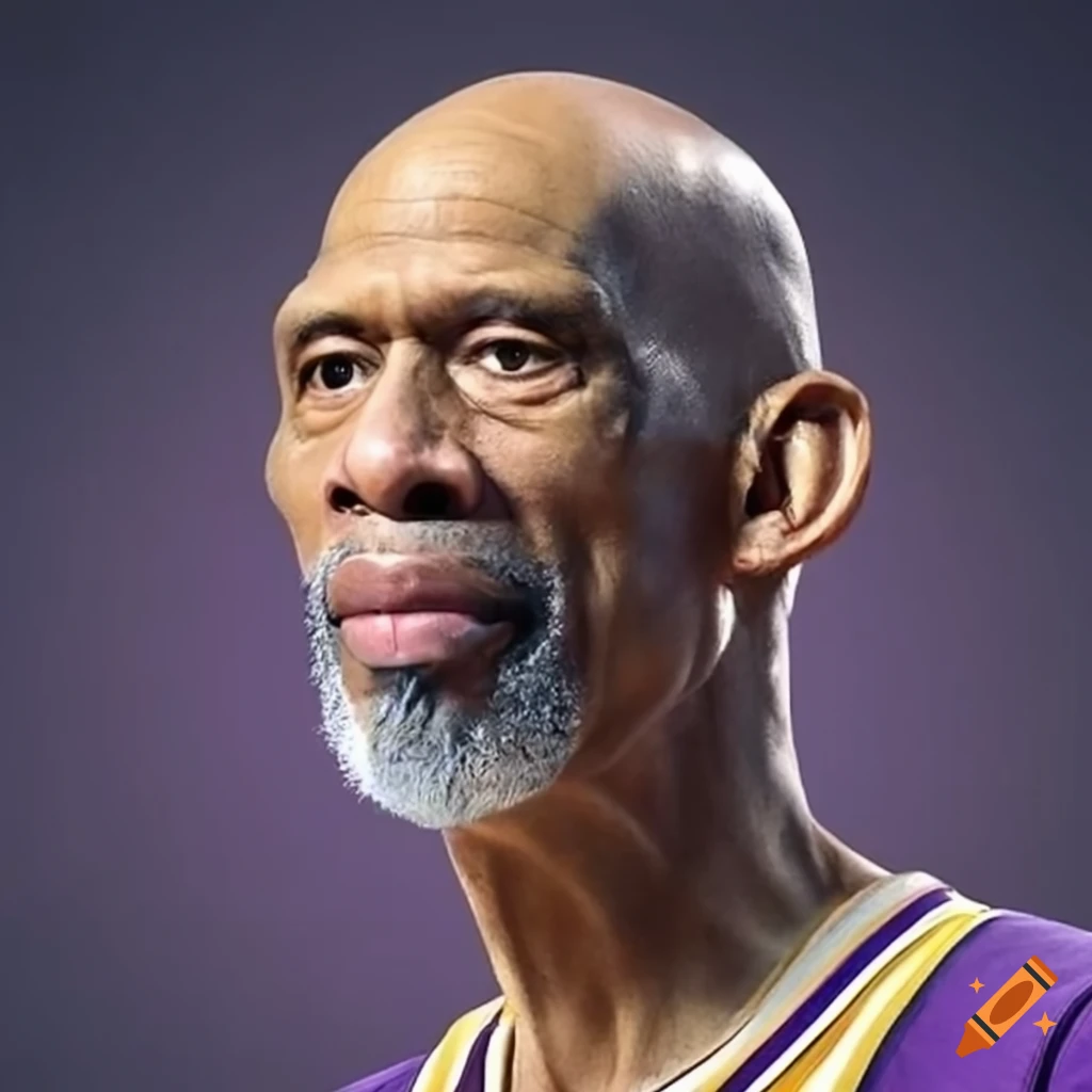 Kareem abdul jabbar with sacramento kings jersey