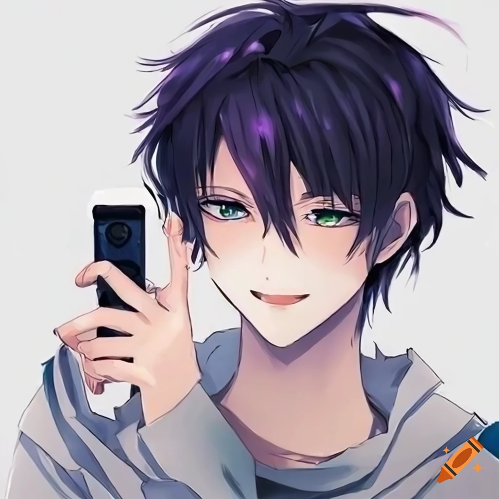 Images Selfie Smartphone Two Anime