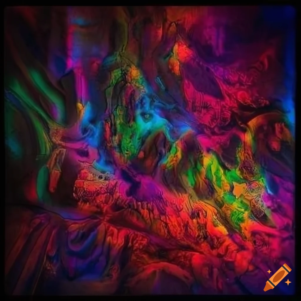 Artistic map with vibrant colors