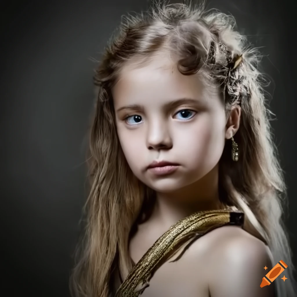 Amazon Warrior Girl Age 12 Gray Background On Craiyon 7488