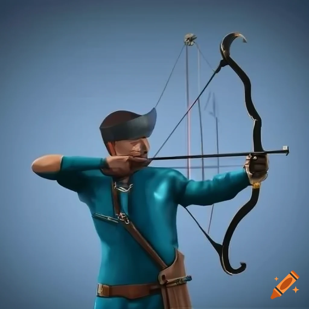 Skilled male archer with a steady aim
