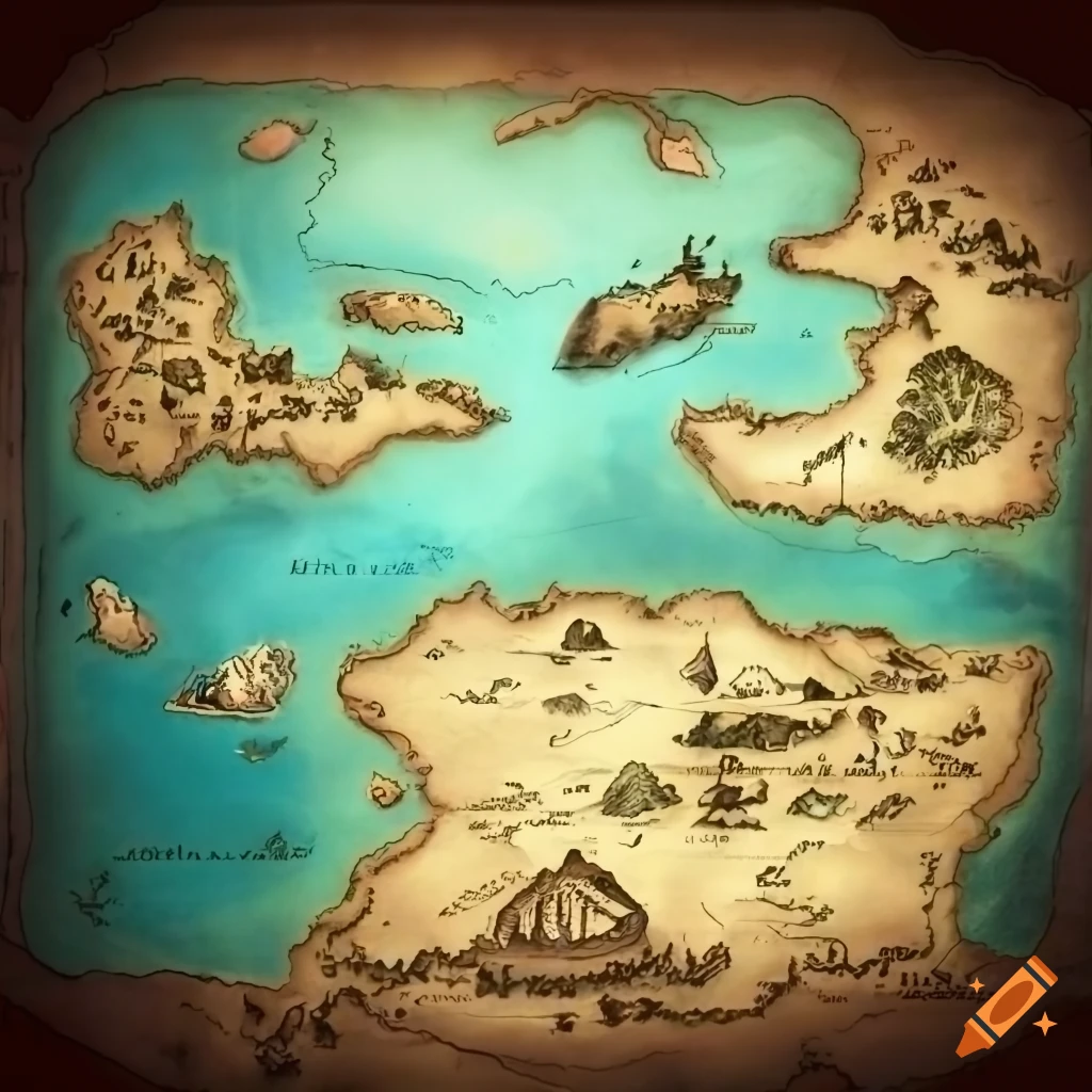 Fantasy map on Craiyon