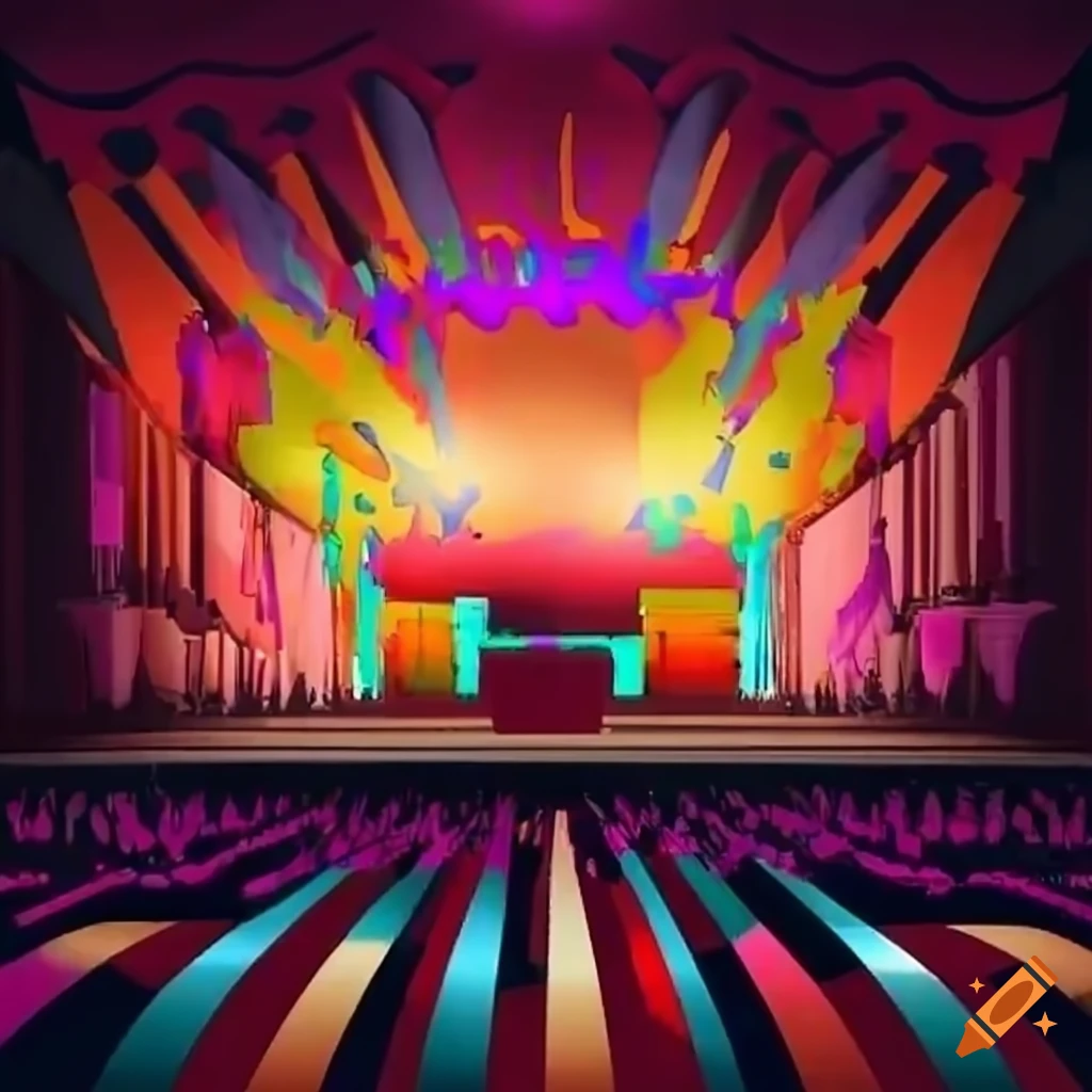 Stage with spectators for the game sprite