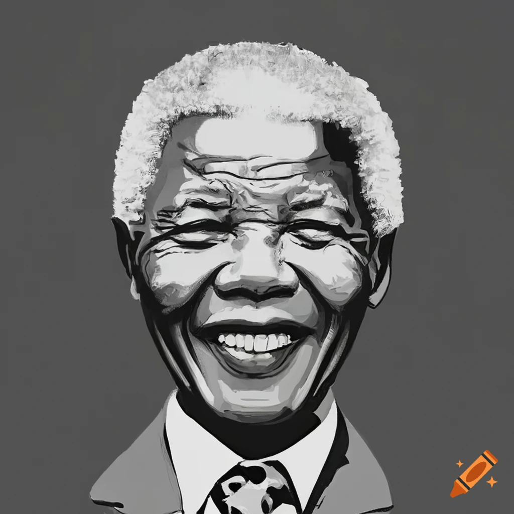 Nelson Mandela Hand Drawing Outline Nelson Stock Vector (Royalty Free)  1766964059 | Shutterstock