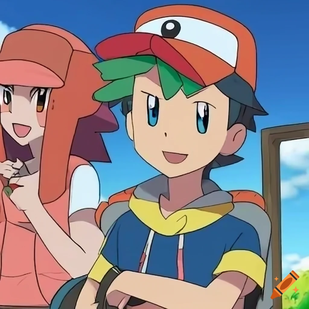 Trainer boy with trikot pokemon sun moon high definition