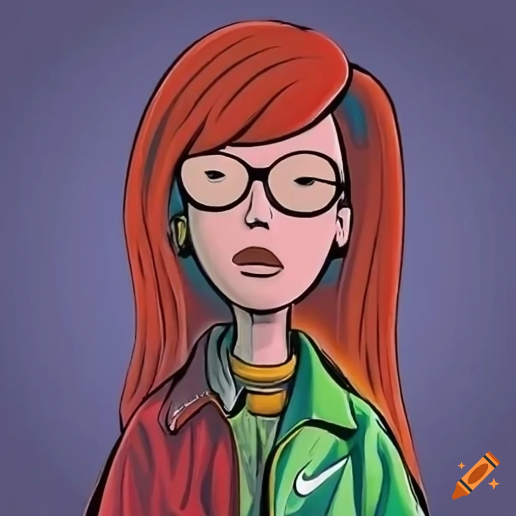 television show accurate daria morgendorffer wearing a nike spray jacket