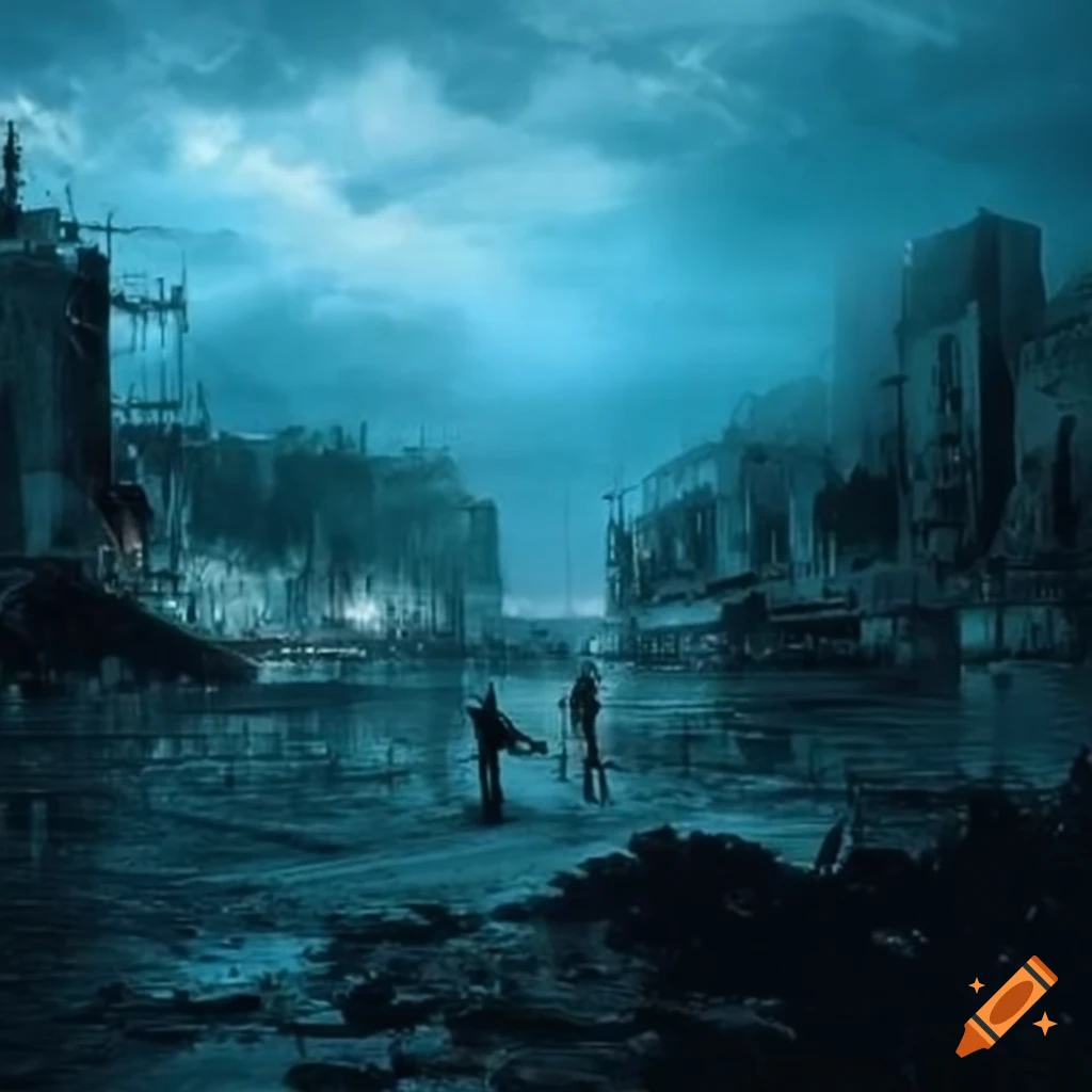 Perdu dans une ville apocalyptique on Craiyon