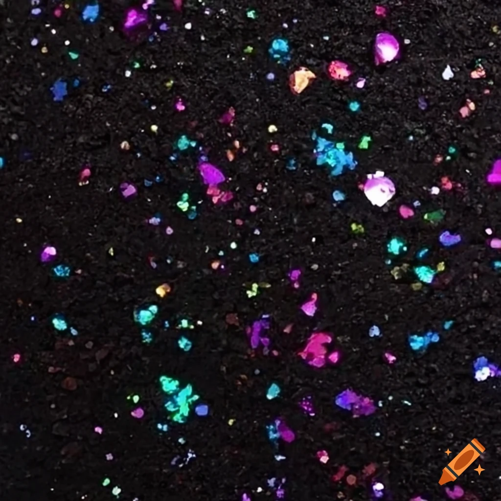 Black background with a little white, green and purple glitter on Craiyon