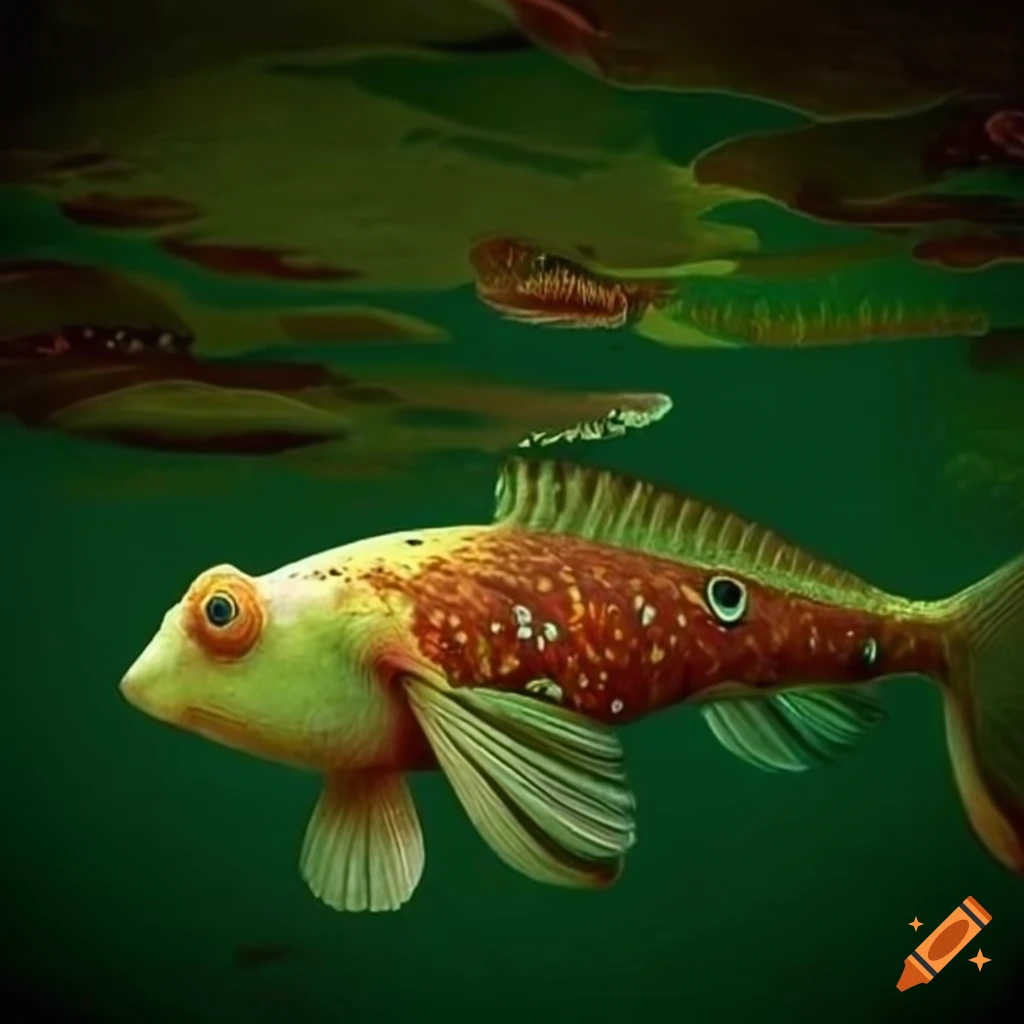 Marais surréaliste nénufars exotic and surreal floral garden habited by