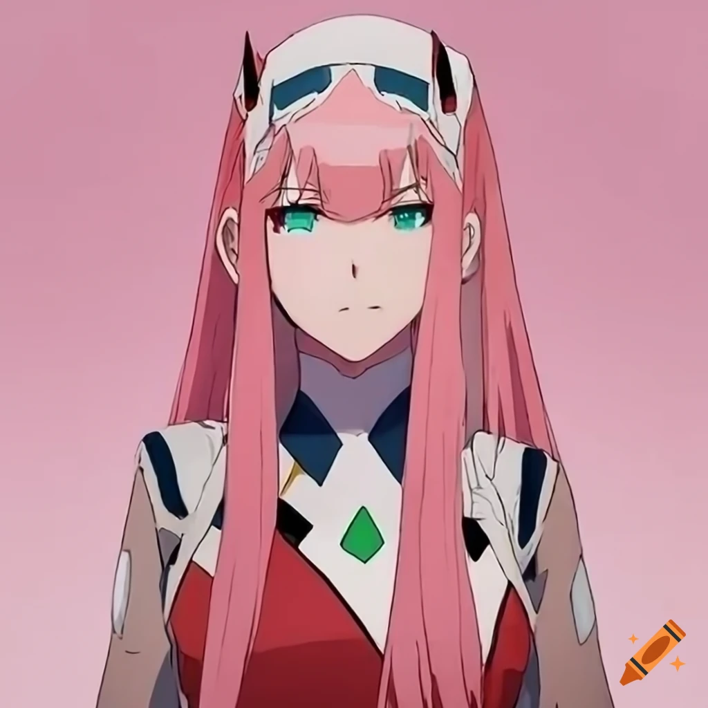 Zero two, a stunning and lifelike character from darling in the franxx