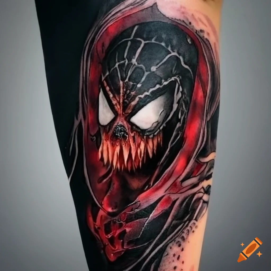 Spiderman tattoo design vector art illustration 26261582 Vector Art at  Vecteezy