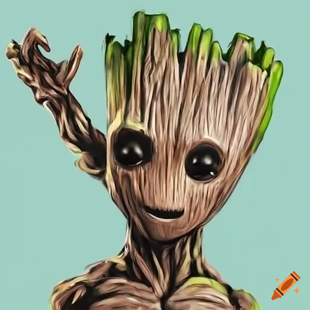 Image of groot from marvel on Craiyon