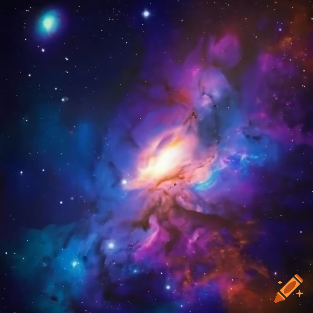 Milkway galaxy blue, purple, yellow, orange,nebula galaxy milkyway on ...