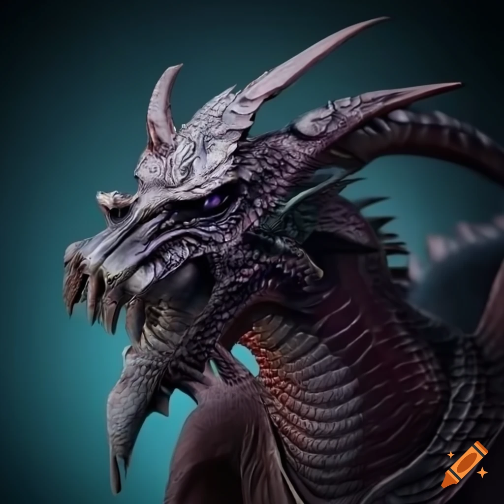 3d dragon model on Craiyon