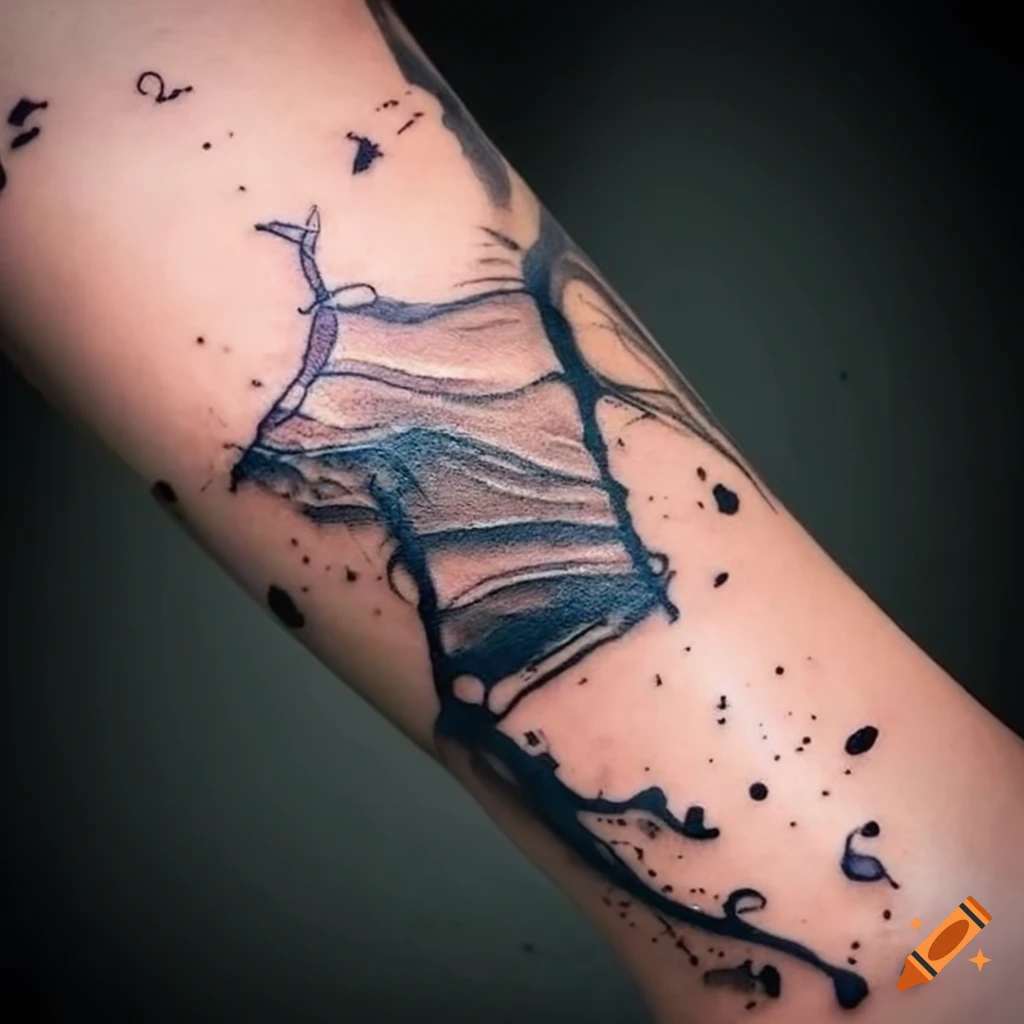 Abstract smoke tattoo done on the wrist.