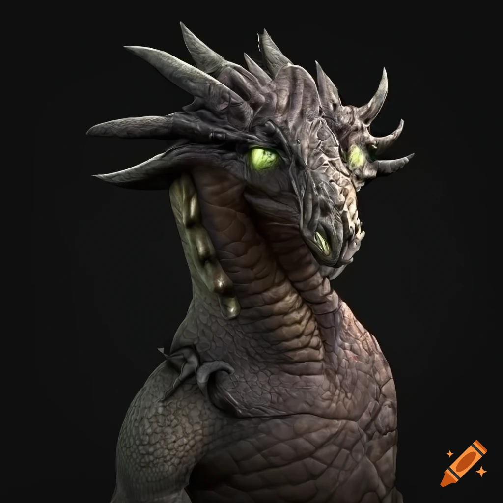 3d dragon model on Craiyon