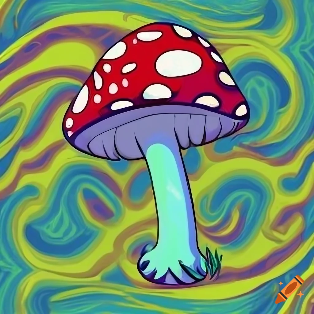 simple psychedelic mushroom drawings