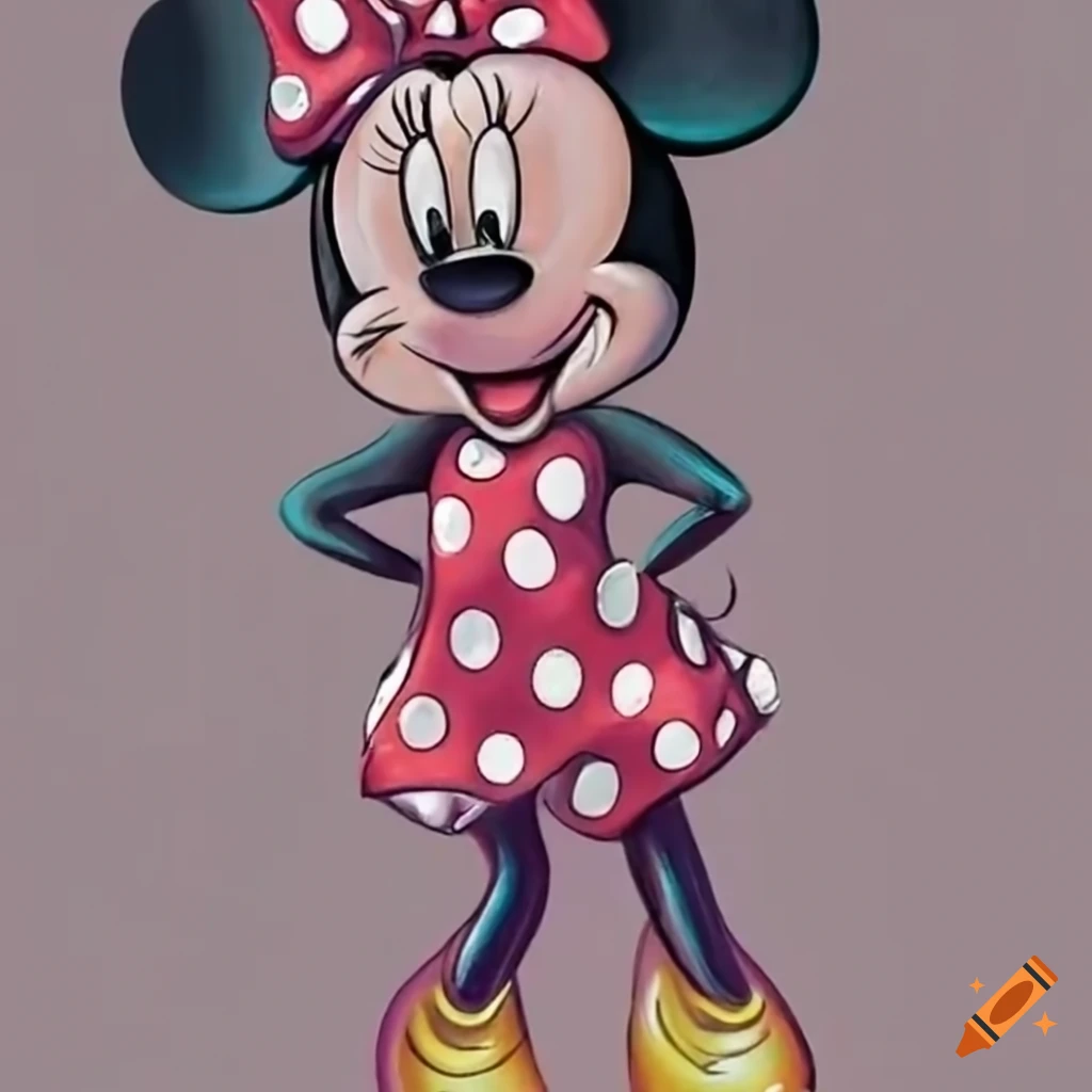 How to draw Minnie Mouse - YouTube
