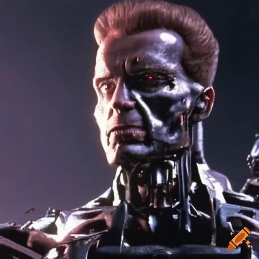 Arnold in terminator 2 if he had not destroyrd himself on Craiyon