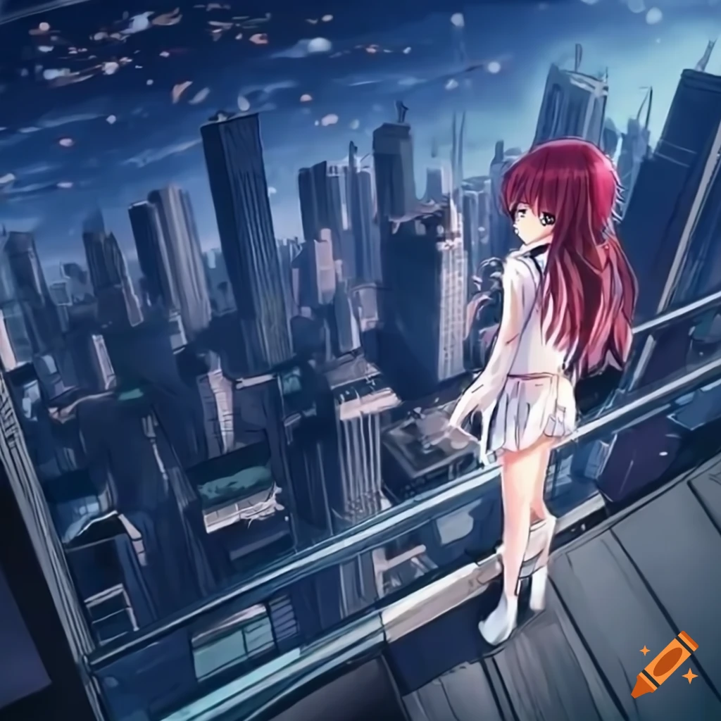 High rise buildings, city, cityscape, anime, artwork HD wallpaper |  Wallpaper Flare