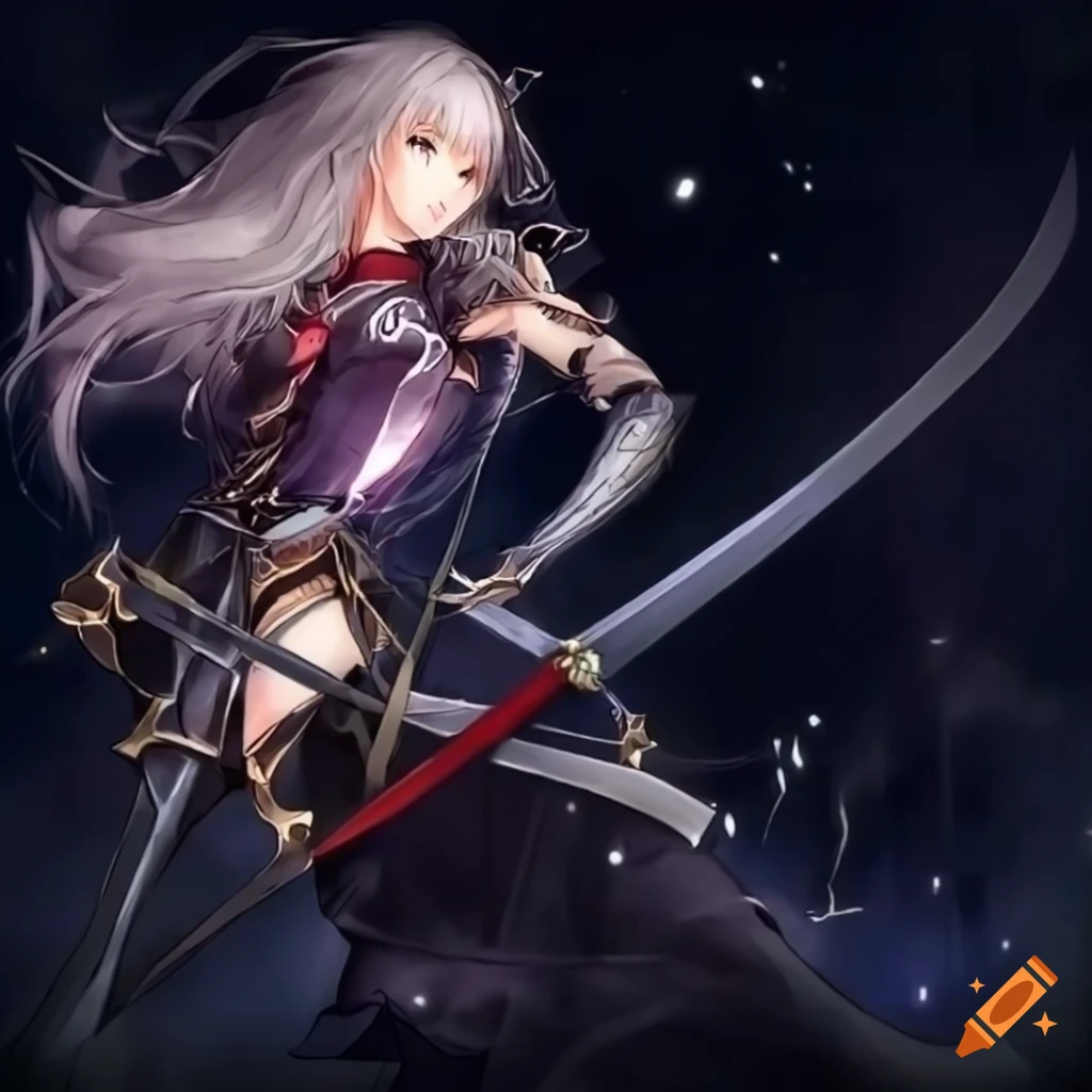 anime girl sword warrior