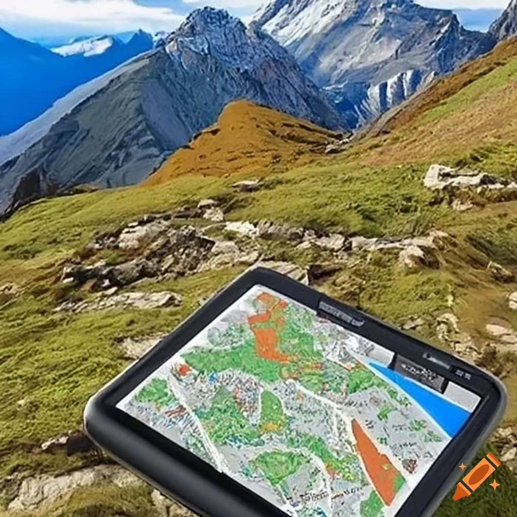 Gps map navigational waypoints trekking routes