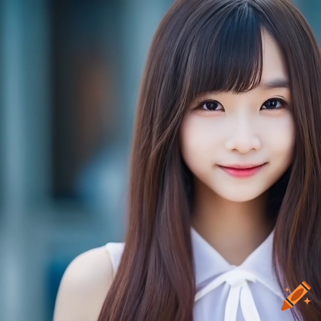 4k close-up photo of cute soft adorable japanese girl woman on Craiyon