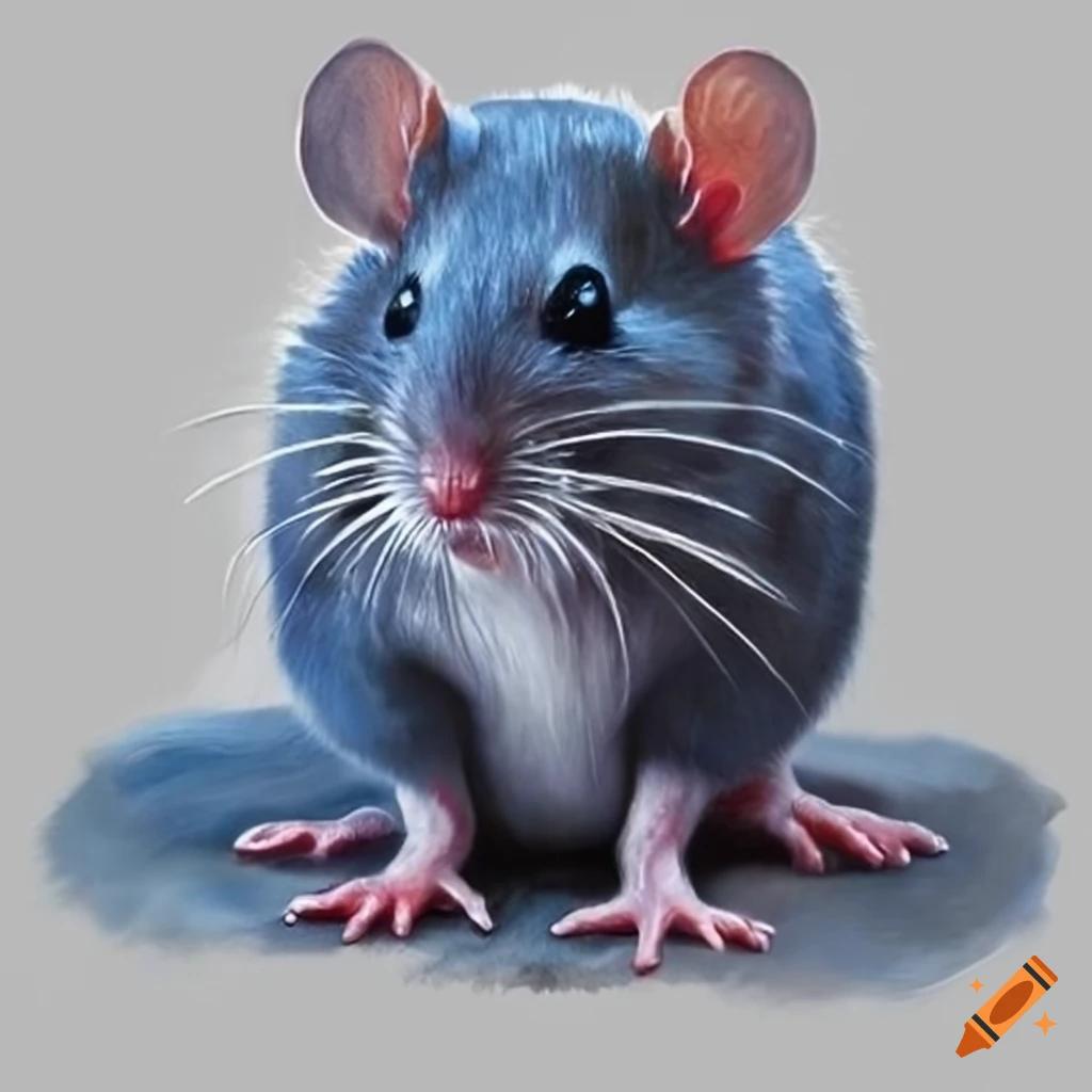 Realistic drawing of a smiling rat sorcerer on Craiyon