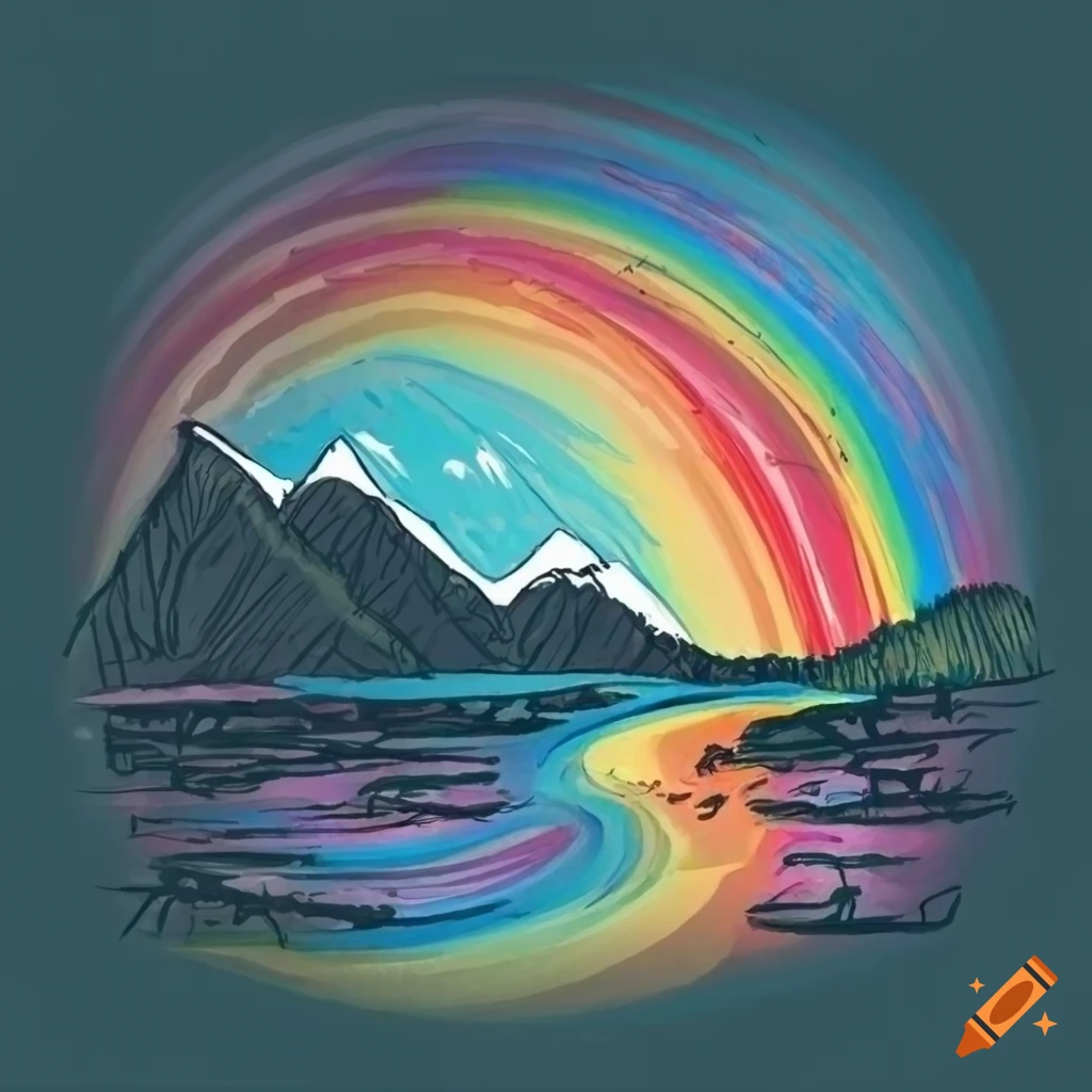 Rainbow Cloud Euclidean Vector Sky Illustration - Colours Of Rainbow Drawing,  HD Png Download , Transparent Png Image - PNGitem