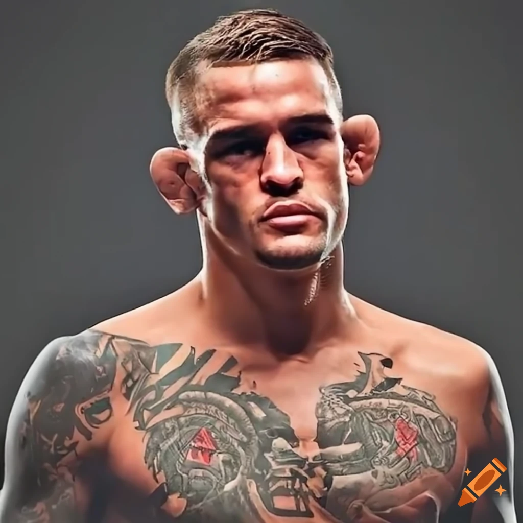 Dustin poirier after a win at ufc on Craiyon