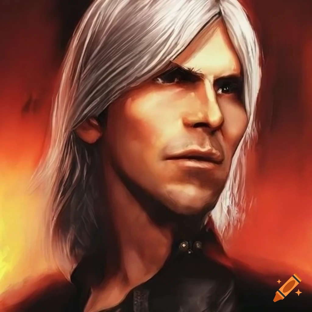 Christian bale as vergil from devil may cry drawn by alex ross in 2008