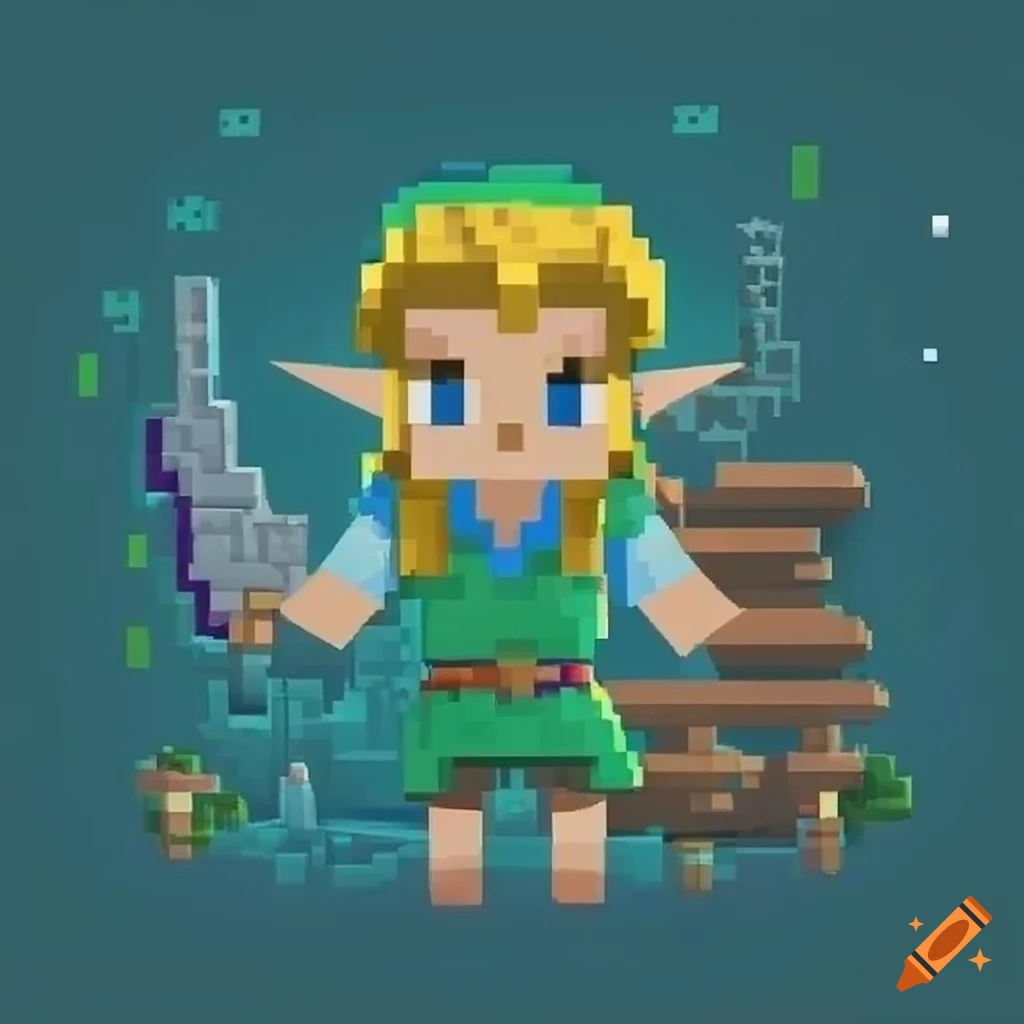 Link (Legend Of Zelda) PixelArt Minecraft Map