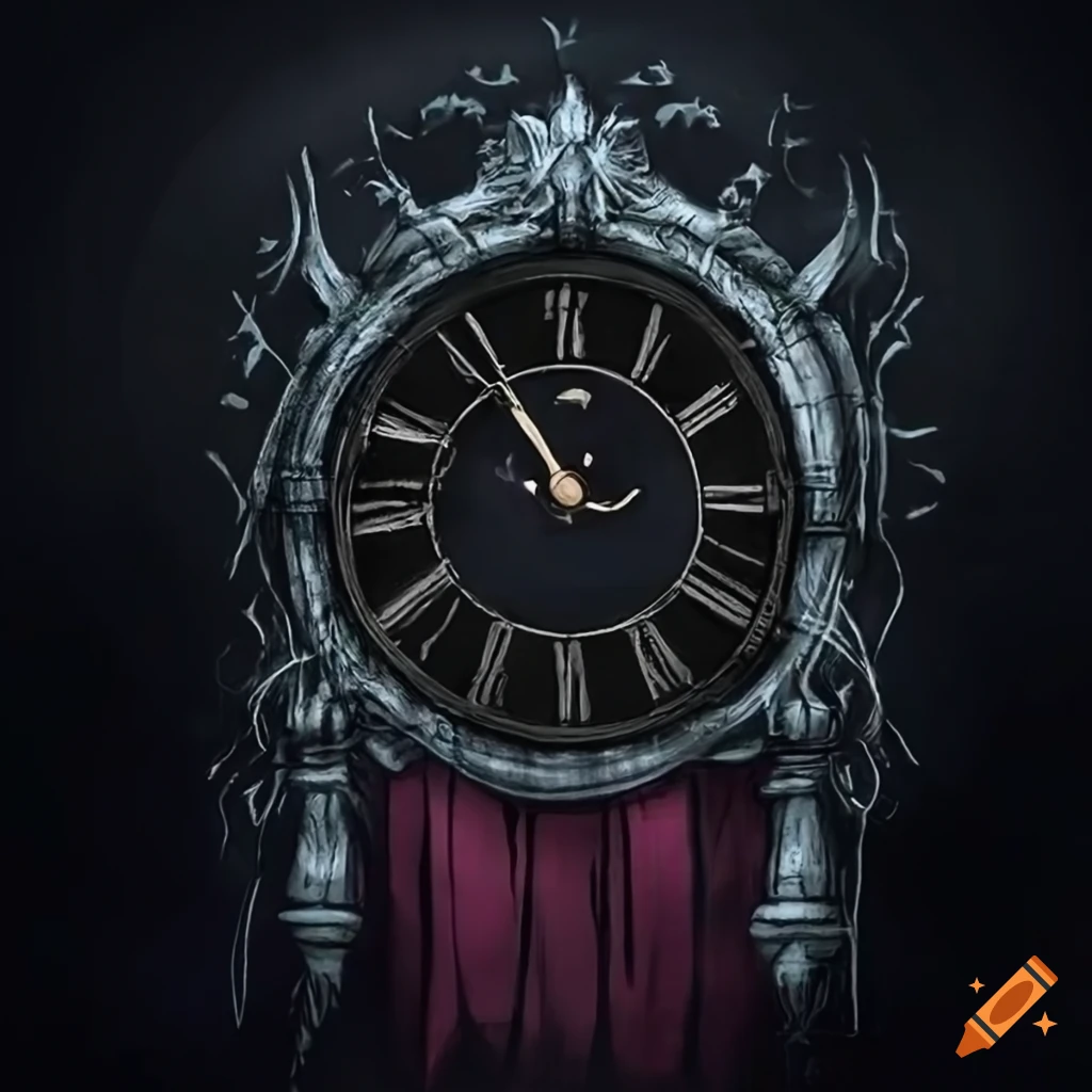 Dark clock on Craiyon