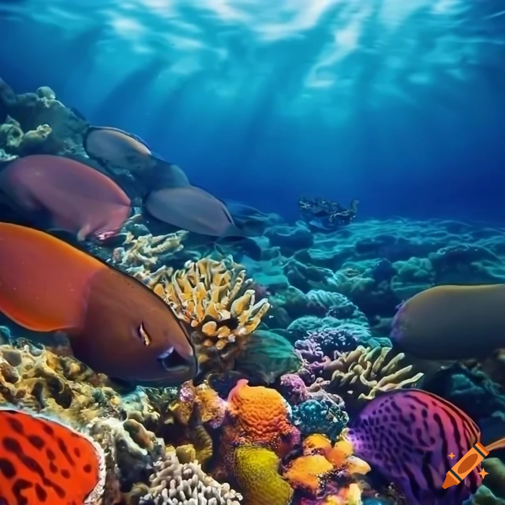 Underwater View Of A Marine Environment With A Blue Ocean, 41% OFF