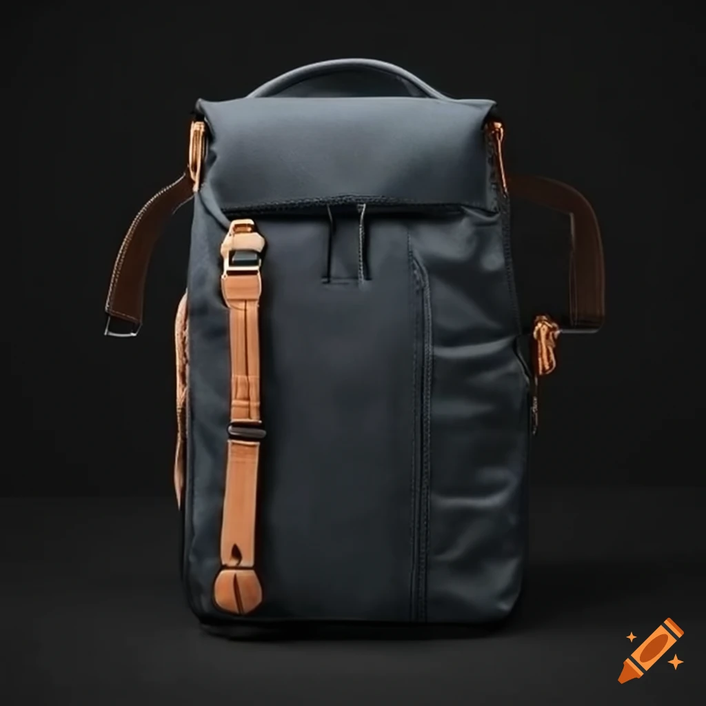 A stylish backpack made from recycled materials