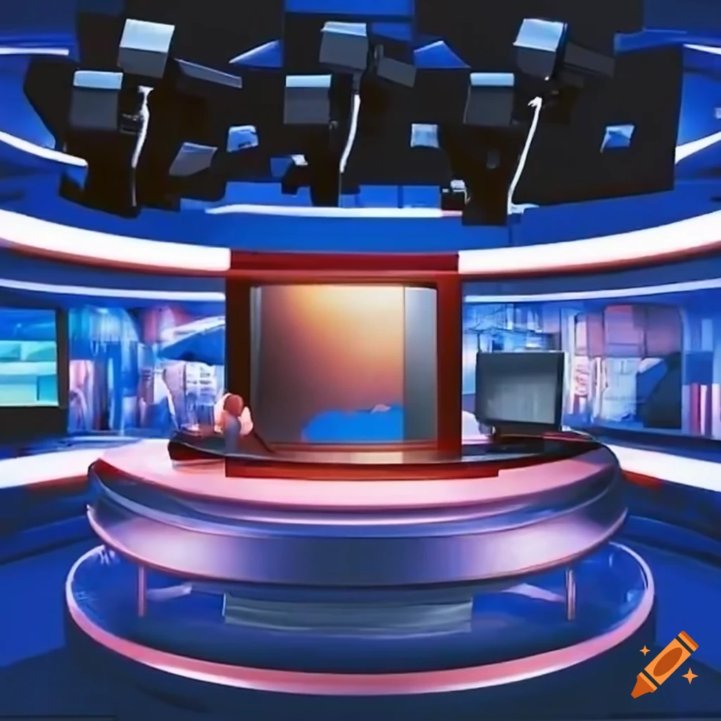 Make me a tv news anchor room on Craiyon