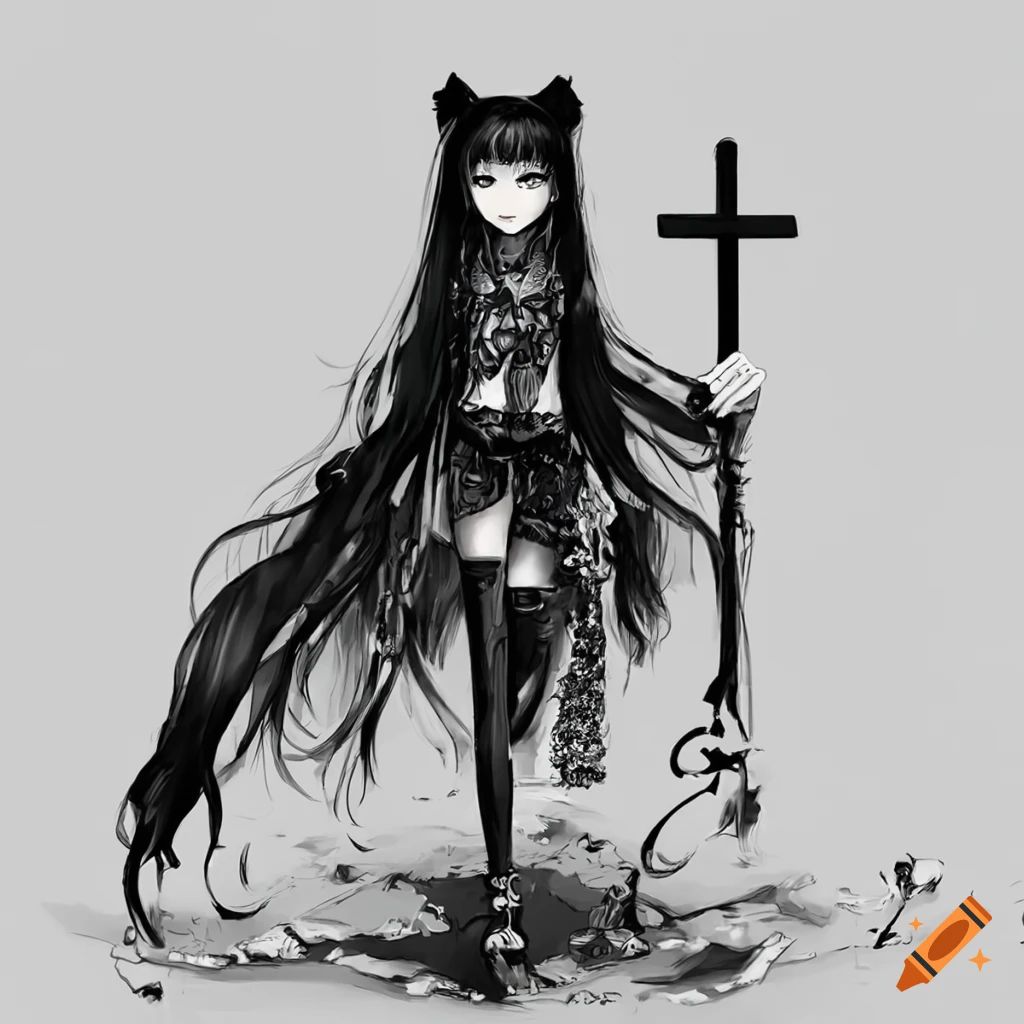 𝓂𝒶𝓃ℊ𝒶  Dark anime, Gothic anime girl, Dark anime girl