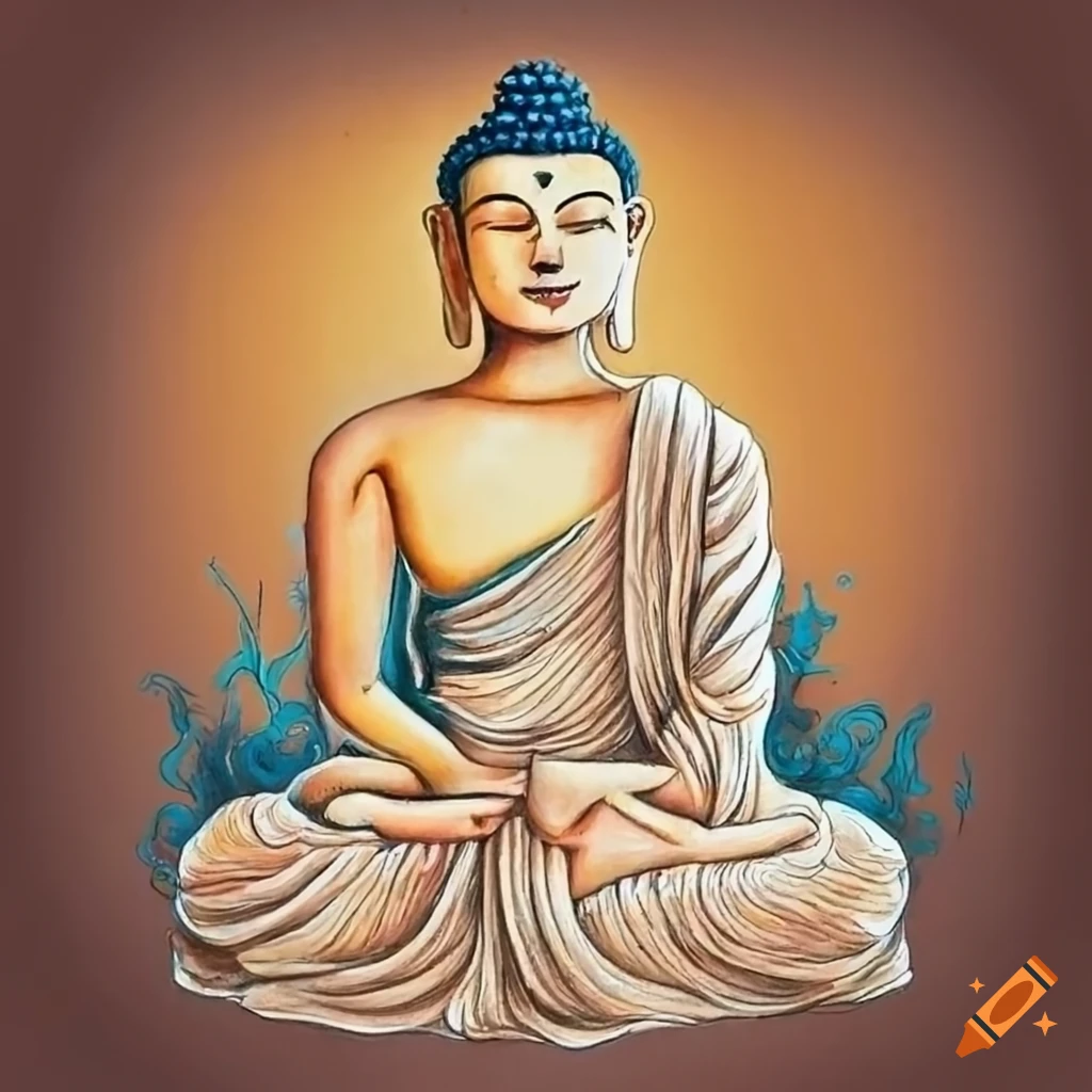 Buddha Sketch by Amit Bhar