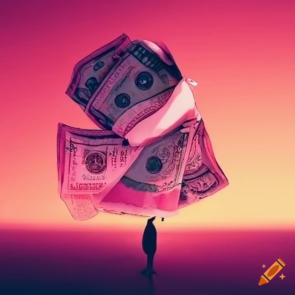 pink money background