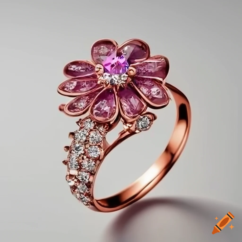 Buy Priyaasi Floral Rose Gold Casual Ring Online At Best Price @ Tata CLiQ