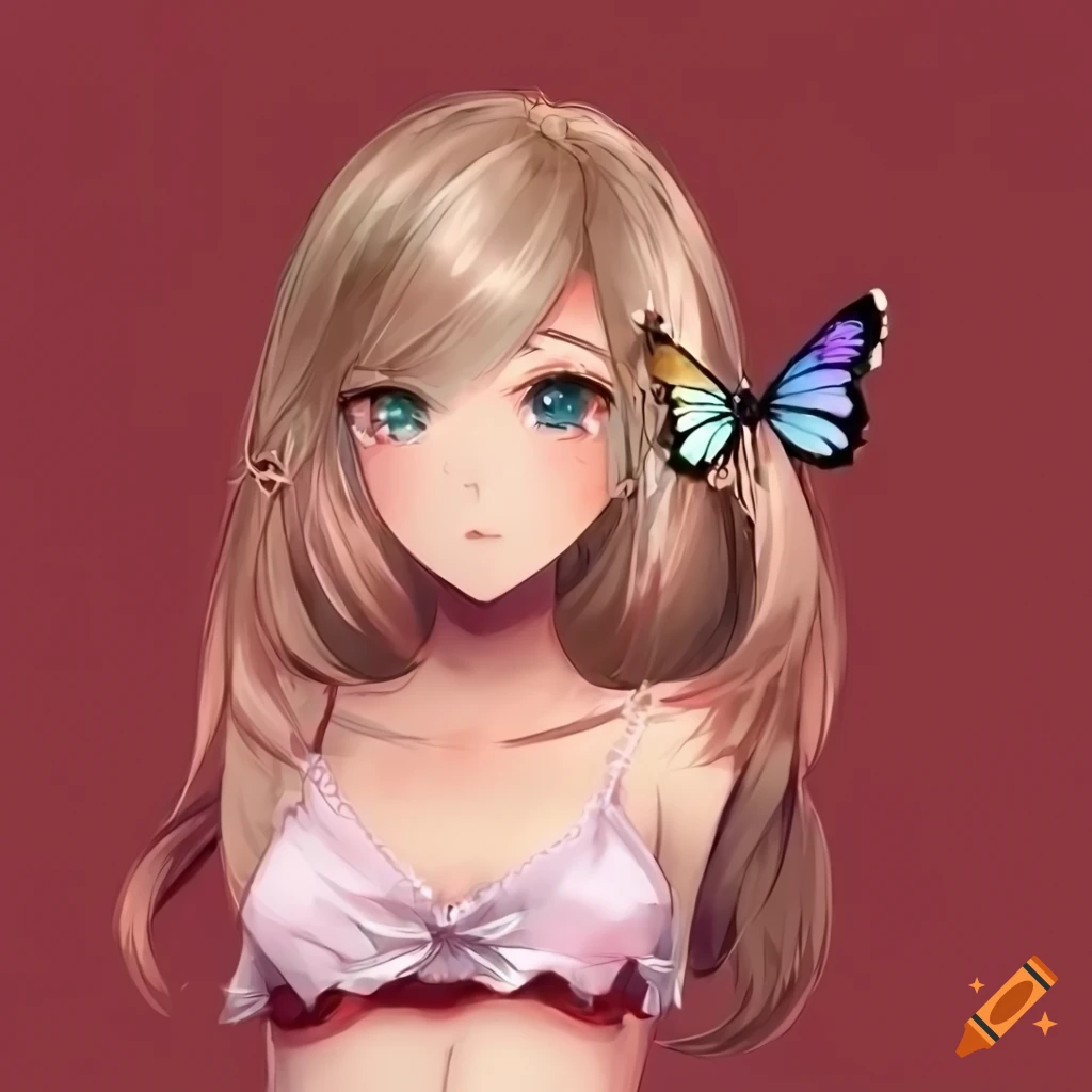 Blonde Anime Girl Wearing A Crop Top and Shorts - AI Generated Artwork -  NightCafe Creator