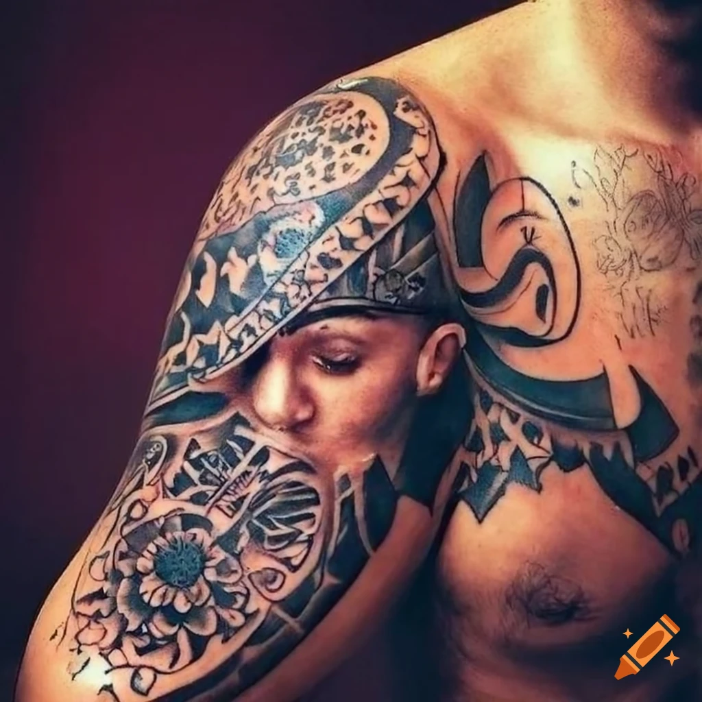The Canvas Arts Temporary Tattoo Waterproof For Men Women Wrist Arm Hand Shoulder  Tattoo TL-45 (Gun & Anchor Tattoo) Size 19X09 cm : Amazon.in: Beauty